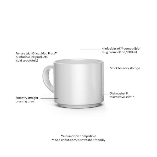 Ceramic Mug Blank, White - 15 oz/425 ml (2 ct)