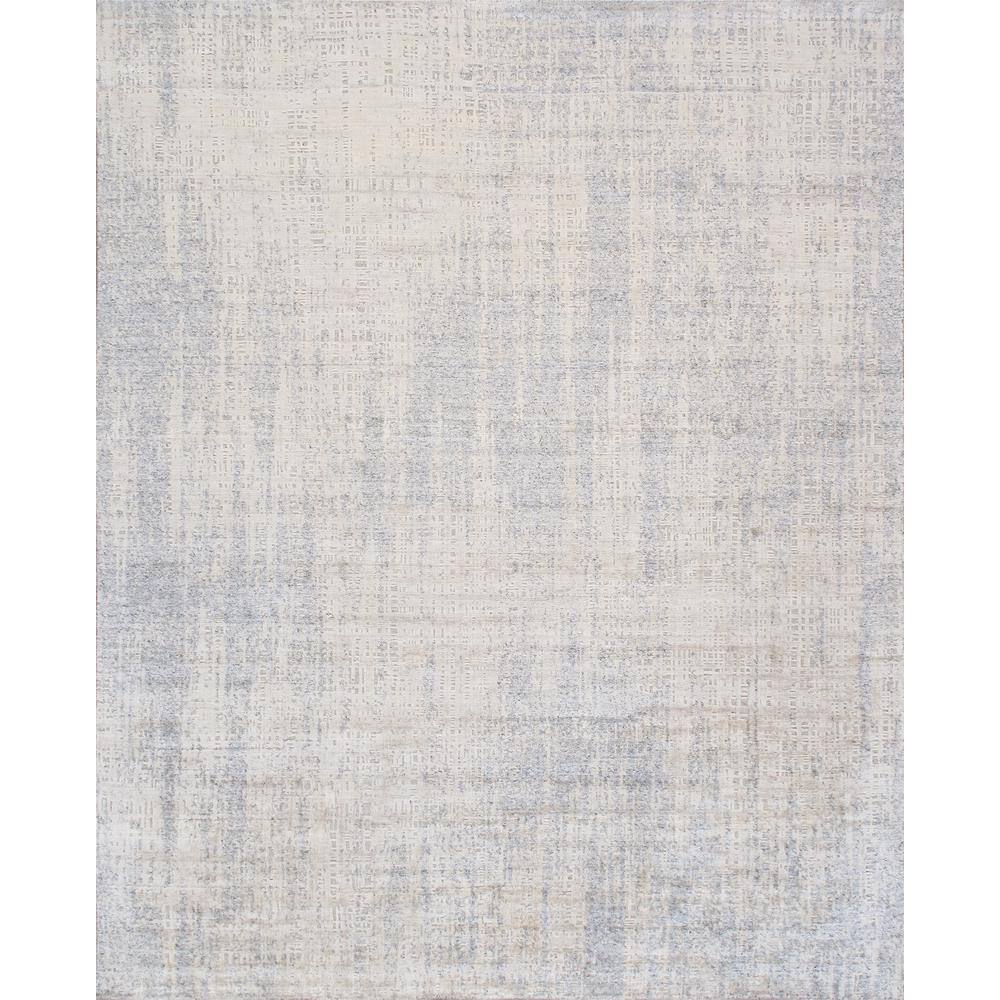 Pasargad Home Amari Grey 8 ft. x 10 ft. Abstract Bamboo silk and Wool Area Rug PDC38G 8x10