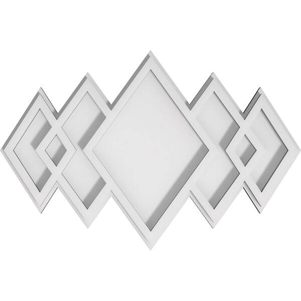 Ekena Millwork 1 in. P X 14 in. W X 9-3/8 in. H Zoe Architectural Grade PVC Contemporary Ceiling Medallion