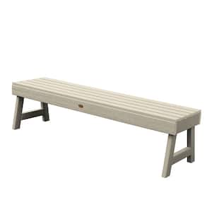 Weatherly 60 in. 2-Person WhitewashRecycled Plastic Outdoor Picnic Bench