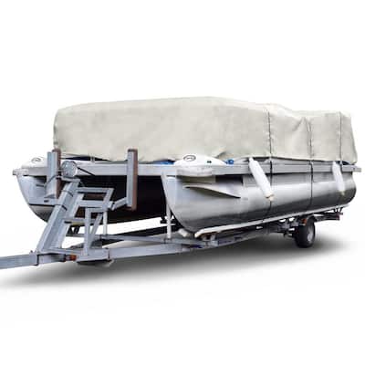Lightweight Beam Width Up to 102 Budge B-150-X5 150 Denier V-Hull Boat Cover Silver 18-20 Long UV Resistant 