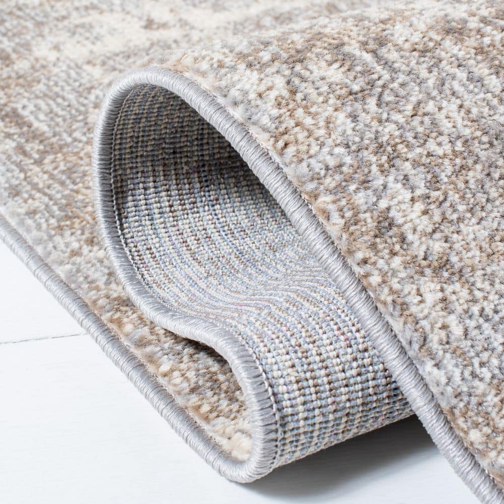 Metro Elegance 10'x10' Square Gray Synthetic Easy-Care Rug