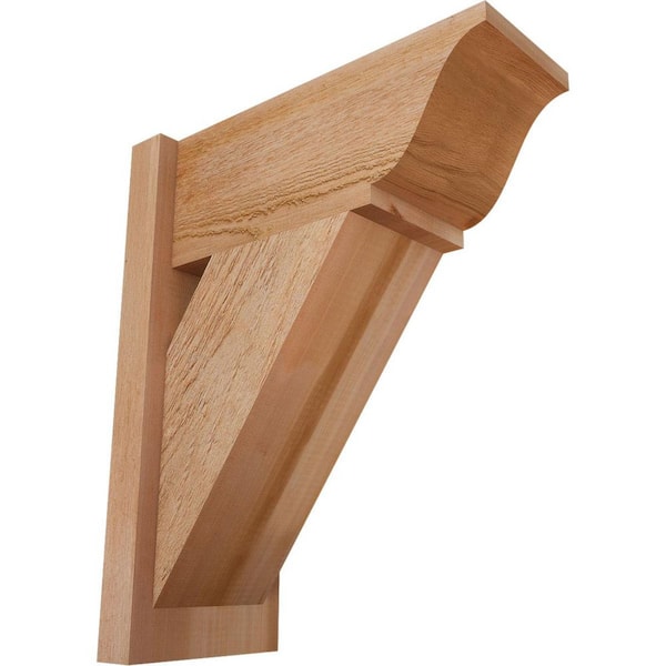 Ekena Millwork 8 in. x 22 in. x 18 in. Traditional Rough Sawn Western Red Cedar Outlooker