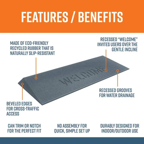 EZ-ACCESS TRANSITIONS 14 in. L x 40 in. W x 1.5 in. H Angled Entry