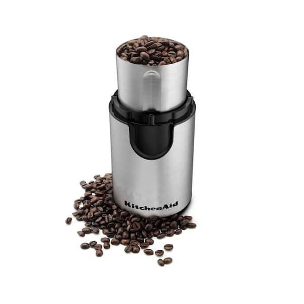 KitchenAid 7 oz. Onyx Black Coffee Grinder with Stainless Steel