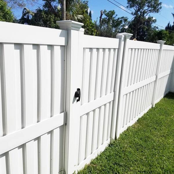 Weatherables Largo 6 Ft H X 8 Ft W White Vinyl Privacy Fence Panel Kit Pwpr Panel 6x8 The Home Depot Weatherables Largo 6 Ft H X 8 Ft W White Vinyl Privacy Fence Panel Kit Pwpr Panel 6x8 The Home Depot