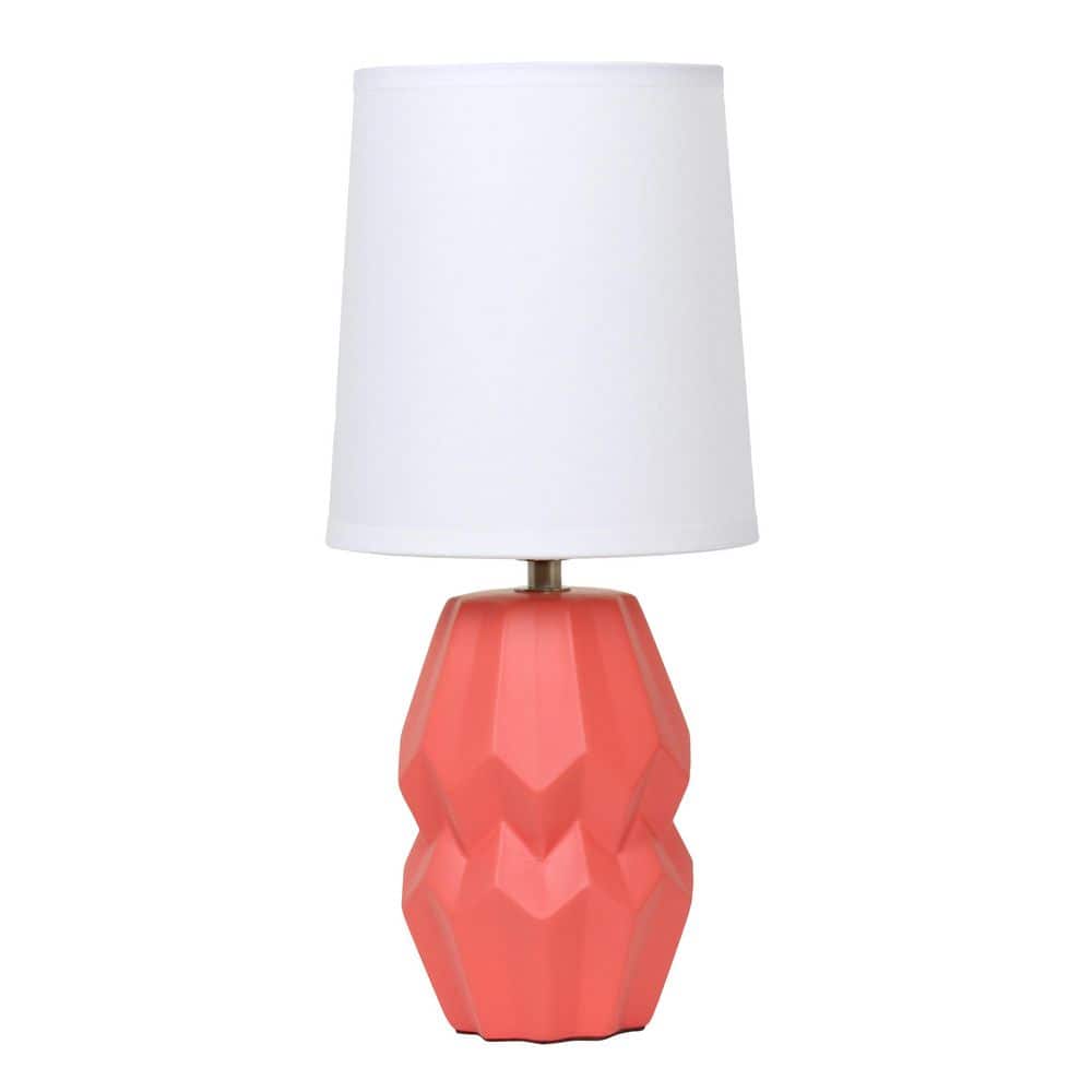 12.5 Geometric Ceramic Table Lamp, Orange Base with White Shade for Stylish Spaces price history on PriceWatchPro