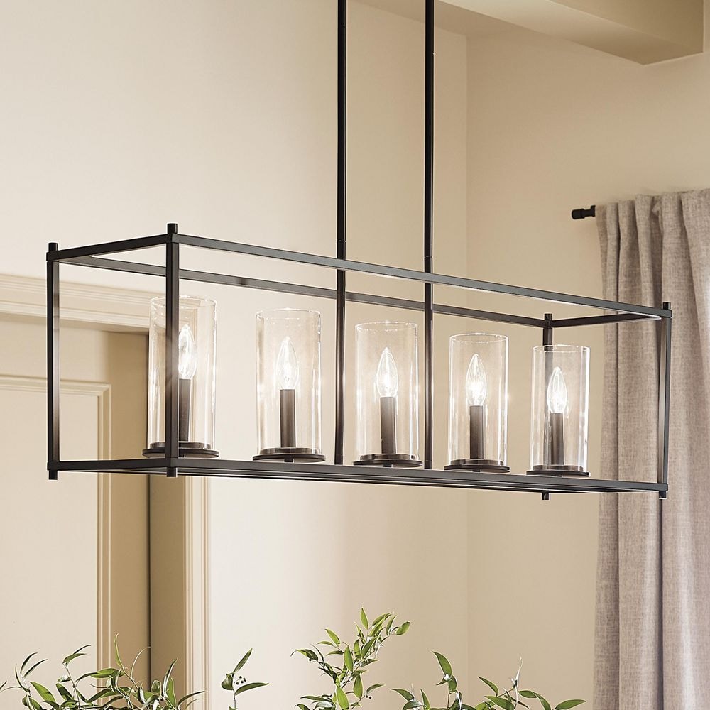 KICHLER Crosby 41.25 in. 5-Light Black Contemporary Candlestick