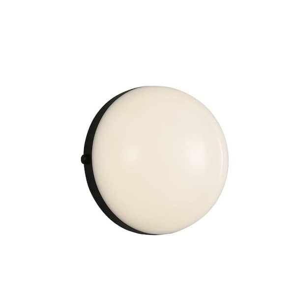 ALORA Globo 7 in. 1 Light 9-Watt Matte Black Integrated LED Vanity Light