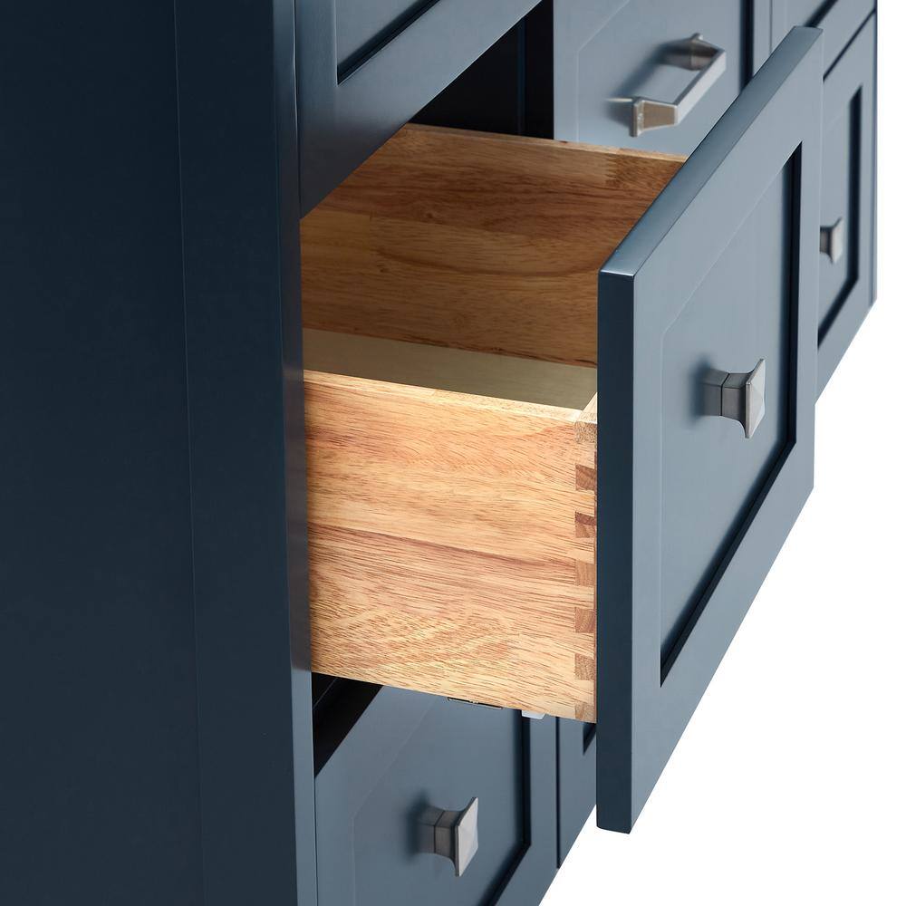 Midnight Blue 55" Single Sink Vanity with Quartz Top