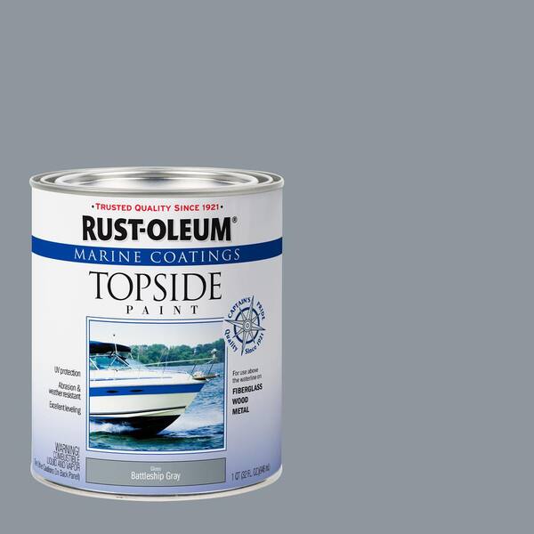 1 qt. Gloss Battleship Gray Topside Paint (Case-2)