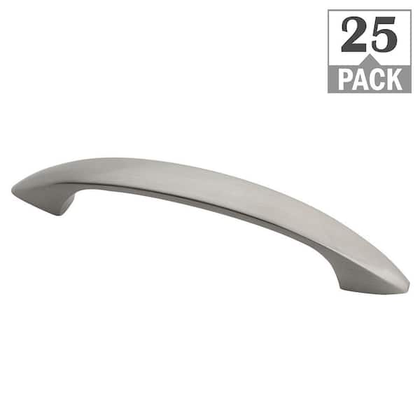 Everbilt 3 in. (76 mm) Satin Nickel Bow Drawer Center-to-Center Pull (25-Pack)