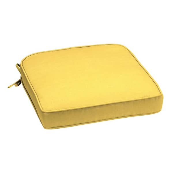 Hampton Bay 20 in. W x 20 in. D Cushionguard Universal Outdoor Seat Pad in Sunrise