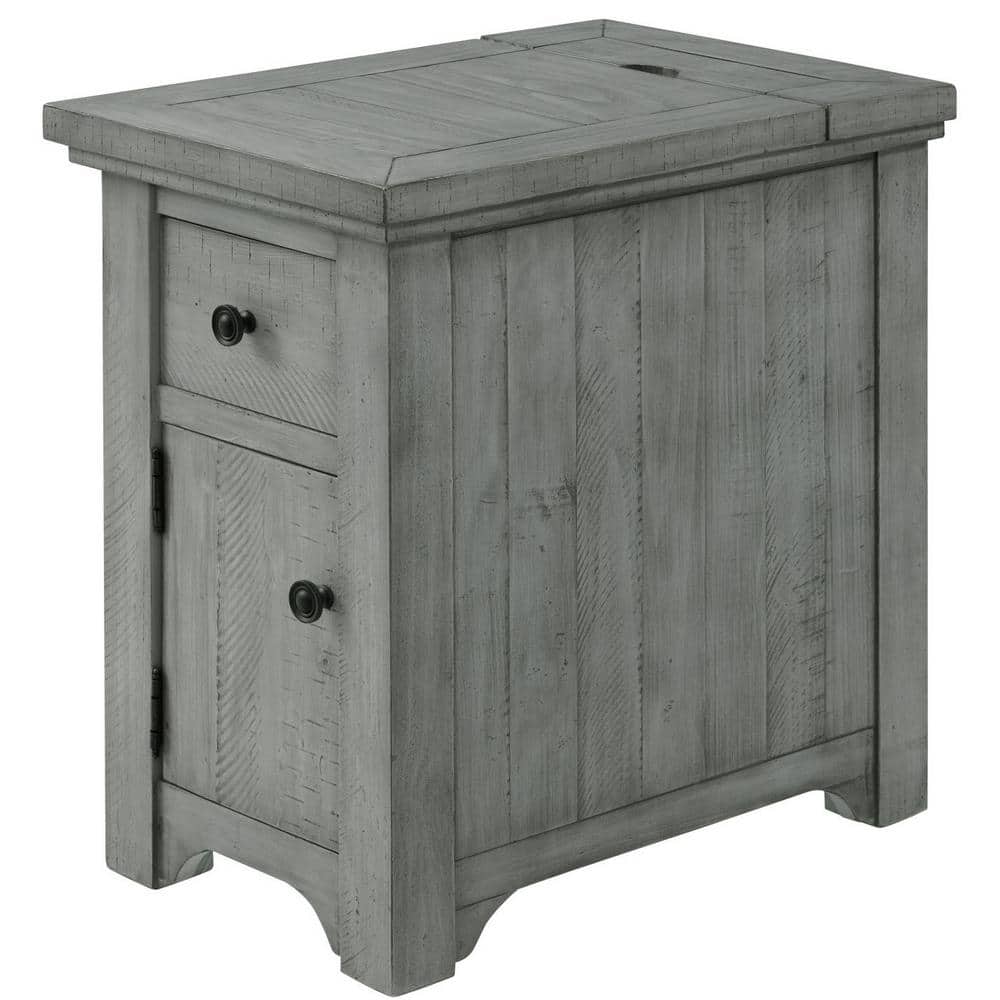 Martin Svensson Home Beach House 16 in. Dove Grey Chairside End Table