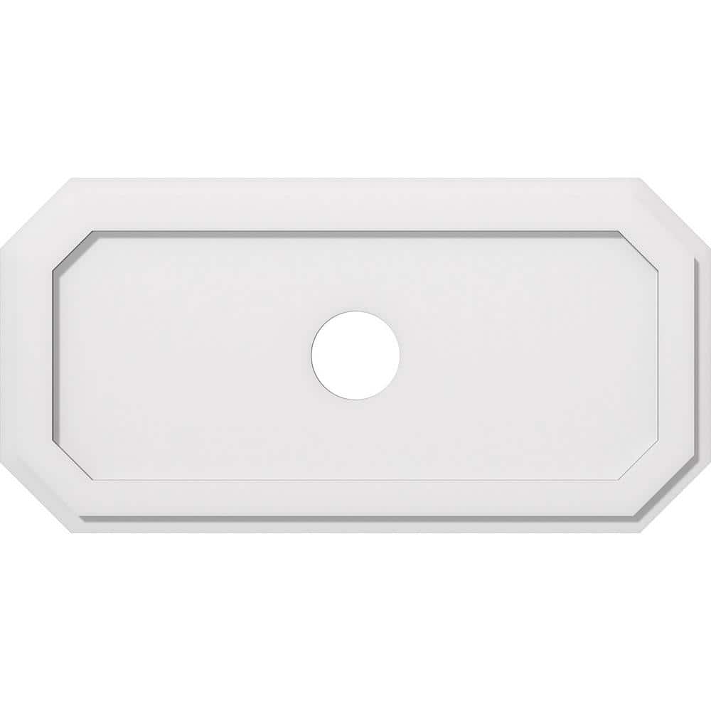 Ekena Millwork 32 in. W x 16 in. H x 4 in. ID x 1 in. P Emerald Architectural Grade PVC Contemporary Ceiling Medallion