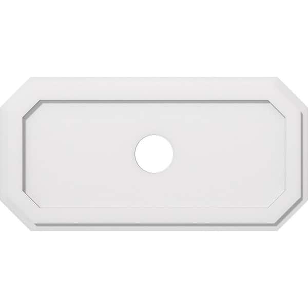 Ekena Millwork 32 in. W x 16 in. H x 4 in. ID x 1 in. P Emerald Architectural Grade PVC Contemporary Ceiling Medallion