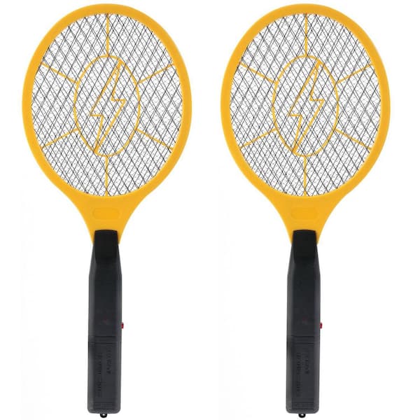 Electric Fly Swatter for Indoor Pest Control Handheld Insect Killer Bat Battery Powered Electric Mosquito Swatter 2-Pack