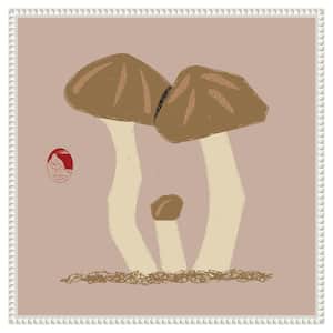 Matsutake Mushroom Family by Vision Grasp Art 1-Piece Floater Frame Giclee Home Canvas Art Print 22 in. x 22 in.