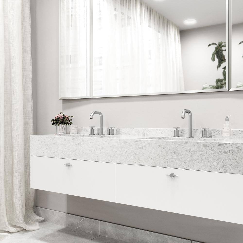 Cass Brushed Nickel Two-Handle Widespread Bathroom Faucet