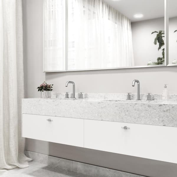 Cass Two Handle Three-Hole Widespread Bathroom Faucet in Brushed Nickel