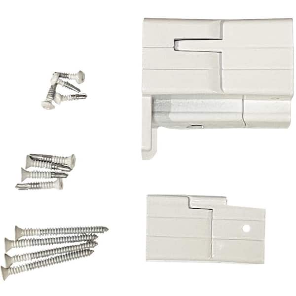Unbranded 3 in. H x 2.5 in. W White Aluminum Universal Angle Bracket for Railing Kit