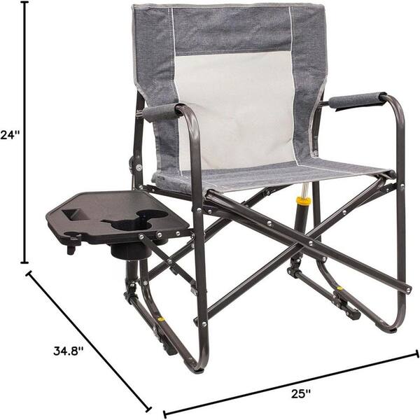 Cubilan Metal Outdoor Rocking Chair Side Table Camping Chair