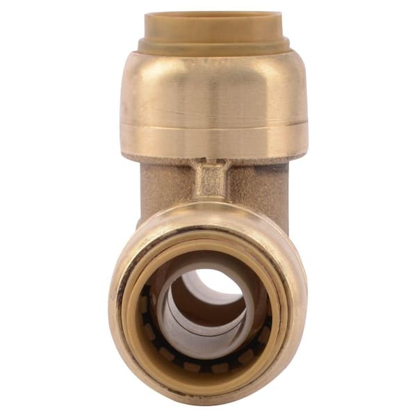 1" Sharkbite Style Push to Connect Lead-Free Brass Tee Push-Fit 