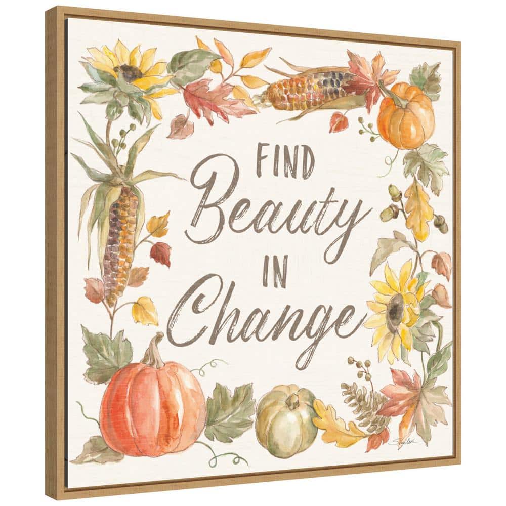 Autumn Harvest Canvas Print with Maple Frame, 26" x 25"