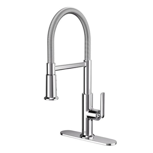 Sonner 20 in. Single Handle Semi-Pro Pull-Down Sprayer Kitchen Faucet with BlastSpray Technology in Polished Chrome