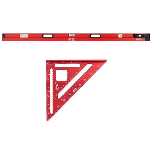 78 in. to 144 in. REDSTICK Expandable Box Beam Level with 7 in. Rafter Square