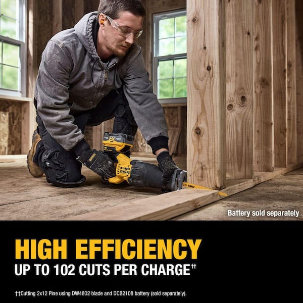 DEWALT - 20V XR Lithium-Ion Cordless Reciprocating Saw with 20V Max XR 8.0 Ah Battery Pack