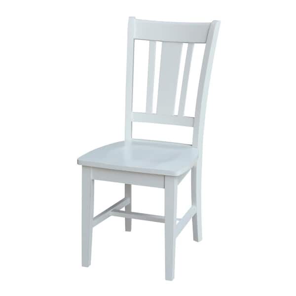 International Concepts Beach White Hand Rubbed San Remo Splatback Chair
