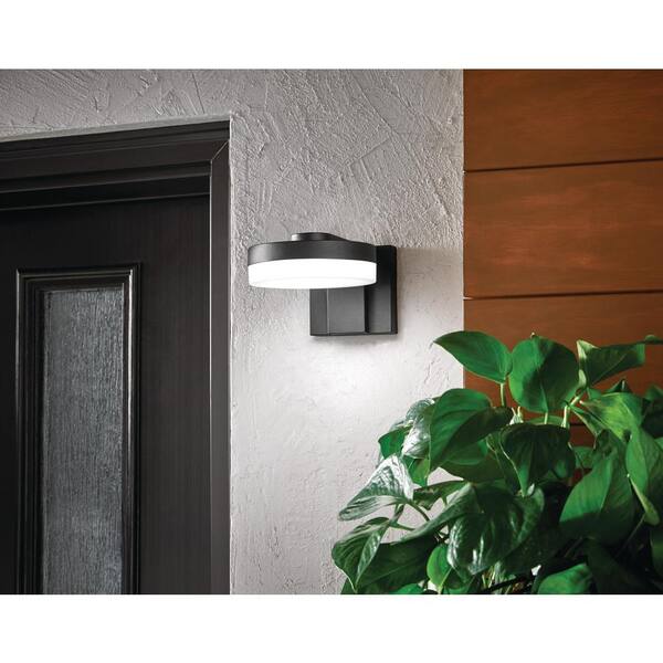 Home Decorators Collection 1-Light Black Outdoor Wall Mount Barn Lantern Sconce 