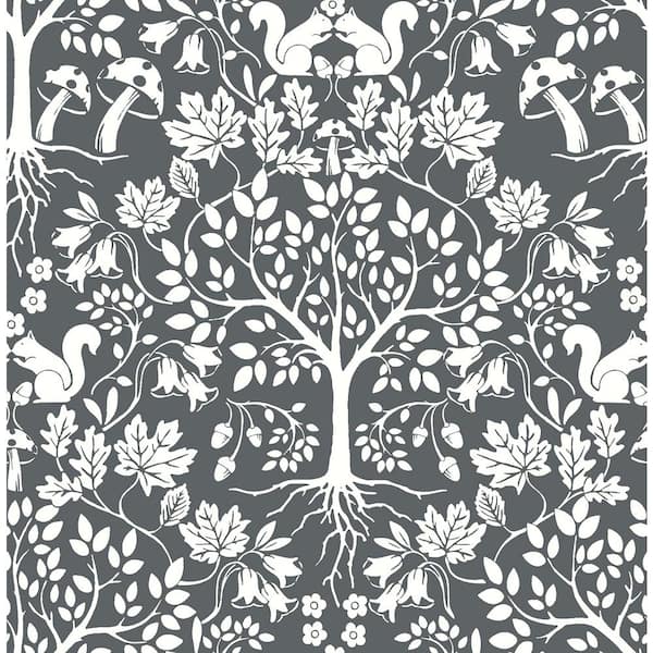 A-Street Prints Leo 8 in. x 10 in. Grey Tree Wallpaper Sample
