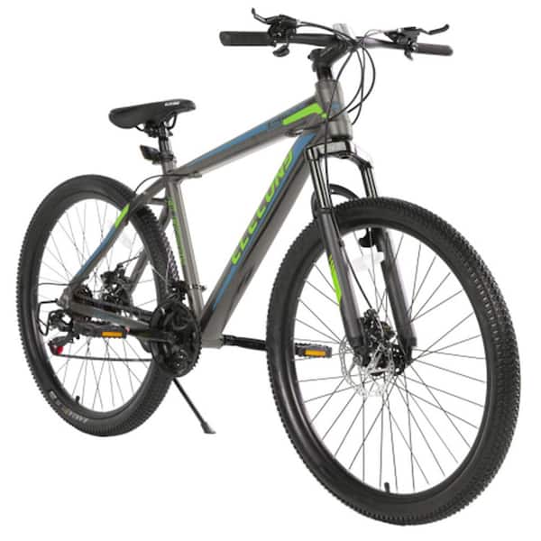Afoxsos 27.5 in. Gray Mountain Bike/Bicycle, Shimano 21 Speeds with Mechanical Disc Brakes and Aluminum/High-Carbon Steel Frame