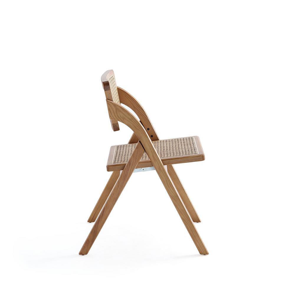 Lambinet Nature Cane Folding Side Chair Set in Ash Wood