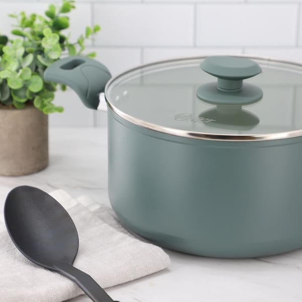 Oster 6 qt. Ceramic Nonstick Aluminum Dutch Oven with Lid in