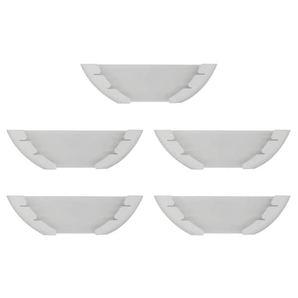 5-Pack White Wall Mounted Pot Lid Organizers, Pan Lid Organizers Inside Cabinet for Kitchen, Fits 6 in. to 13.5 in.