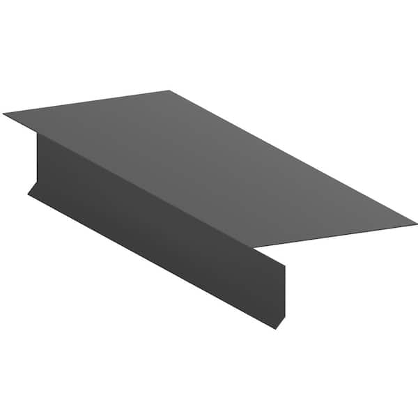 Gibraltar Building Products 4-5/8 in. x 10 ft. Galvanized Steel Eave Drip Flashing Black