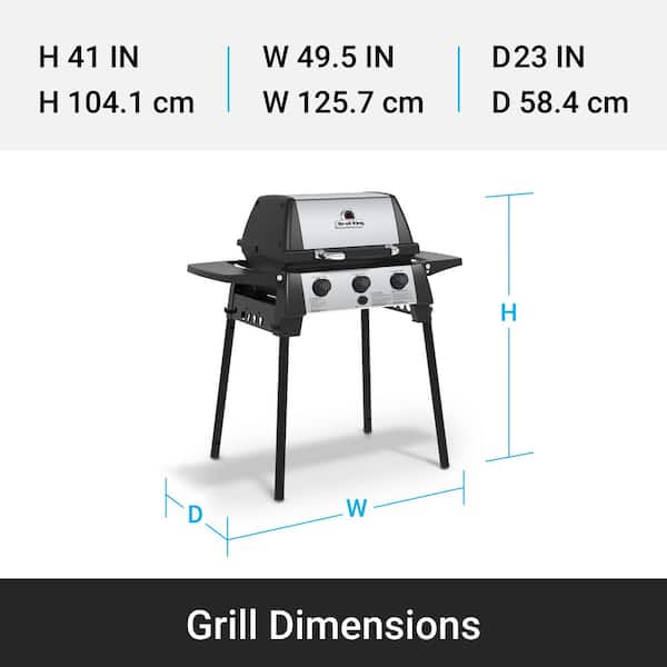 Broil King Porta-Chef 320 Portable Propane Grill in Stainless