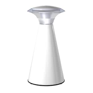 LUTEC 11.5 in. White Outdoor Portable Table Lamp