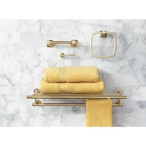Margaux Single Post Toilet Paper Holder in Vibrant French Gold
