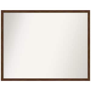 Carlisle Brown Narrow 29 in. W x 23 in. H Rectangle Non-Beveled Wood Framed Wall Mirror in Brown
