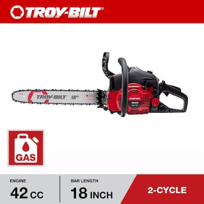 18 in. 42 cc 2-Cycle Lightweight Gas Chainsaw with Automatic Chain Oiler
