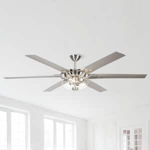 70 in. Indoor Brushed Nickel Ceiling Fan with Remote Control