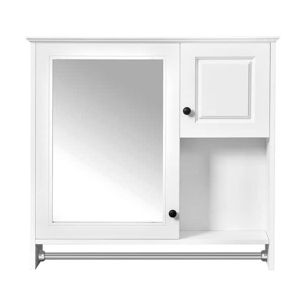 30 in. W x 28 in. H Rectangular MDF Medicine Cabinet with Mirror