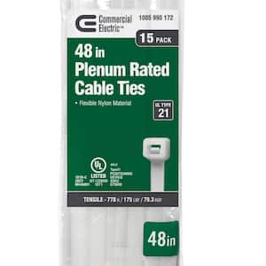 48 in. Natural Heavy-Duty Cable Tie (15-Pack)