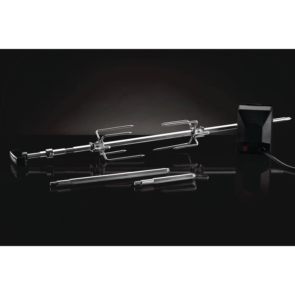 Heavy Duty Stainless Steel Rotisserie Kit for Charcoal Grills
