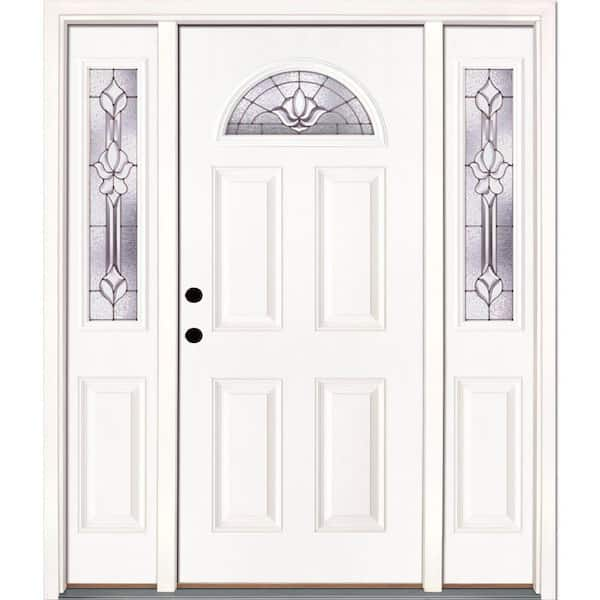 Finer Doors  Special Buy - Model L: 3/4 Oval Fiberglass Door Unit with  Sidelites