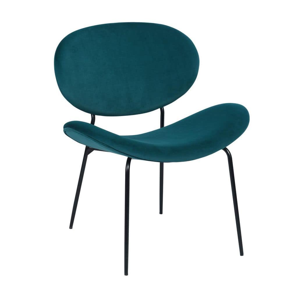 Casa Globe Green Velvet Upholstered Side Chair TEAL GREEN - The Depot
